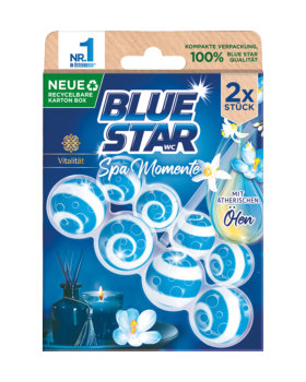 Blue Star Spa Momente Vitalitaet Duopack, mit aetherischen Oelen, WC ­Einhaenger, 104g